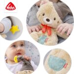 Fehn Kuscheltier Bär Bruno – Weicher Teddybär für Neugeborene als Einschlafhilfe - Stofftier Greifen, Fühlen – Bild 4